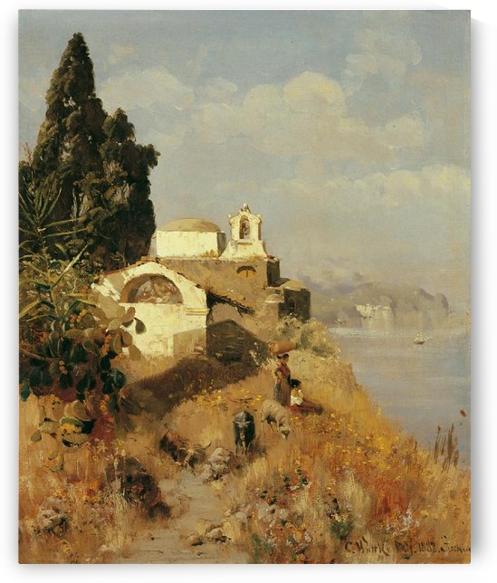 On Ischia in Casamicciola by Carl Wuttke