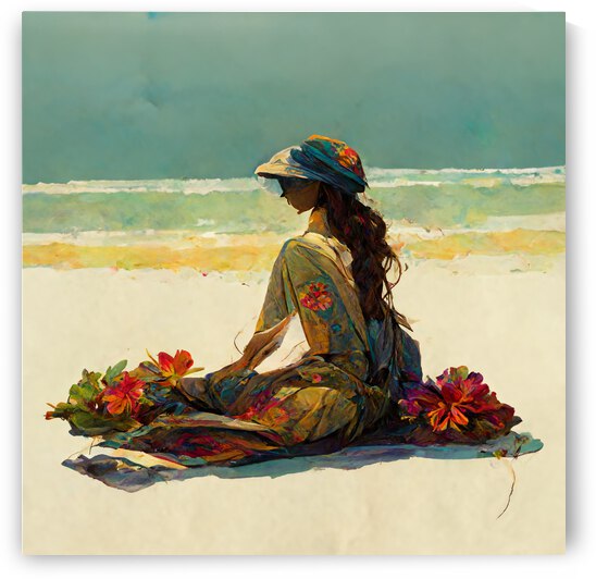 Lady At The Beach by Asarii Caleef