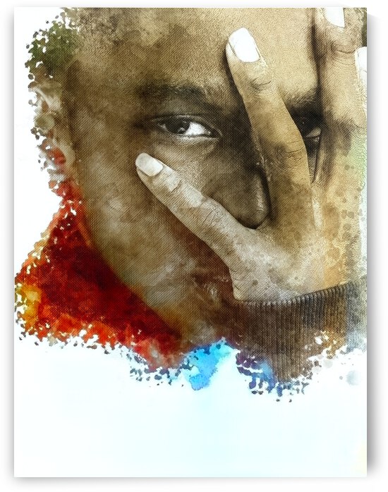 Hand  Face by Robert Ruggiero