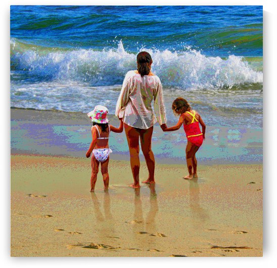 AT THE BEACH by LES MAYERS 