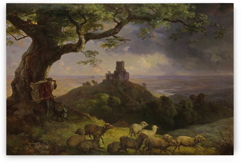 The ruin of Kamaik in Bohemia by Ernst Ferdinand Oehme