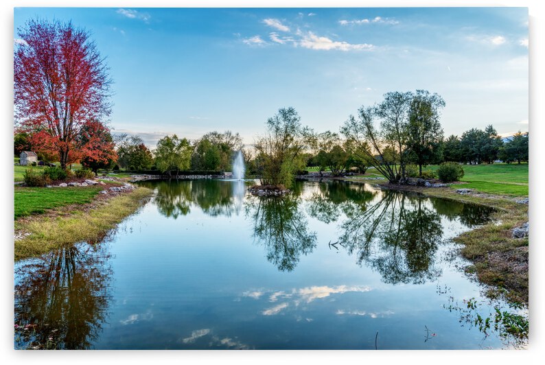Ozarks Autumn Pond Reflections by Jennifer White