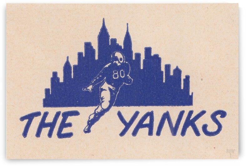 1950 New York Yanks Football Art by Row One Brand