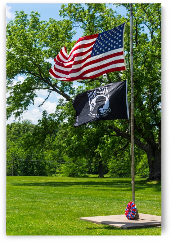 America And POW Flags by Jennifer White