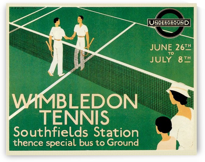 Art Print Wimbledon Tennis Vintage Poster 1933 by VINTAGE POSTER