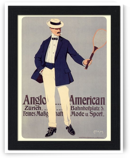 Anglo American Tennis, Sportwear Advert by VINTAGE POSTER