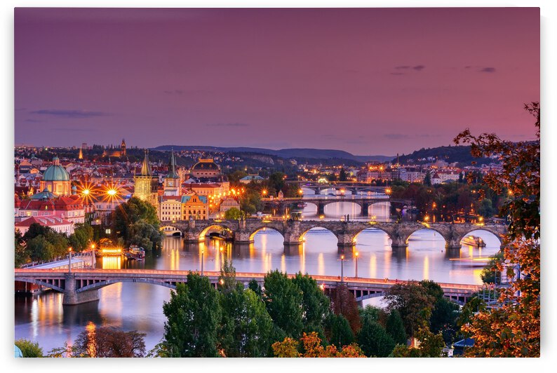 Prague in autumn at sunrise Czech Republic. by CreativePhotoSpain