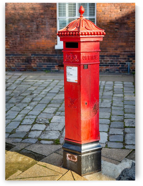 Victoria era red post office mailbox in street by Steve Heap
