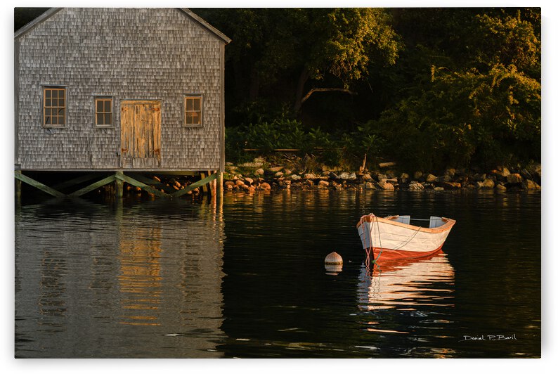 DORY SKIFF IN MORNING - LUNENBURG NOVA SCOTIA by Daniel Baril