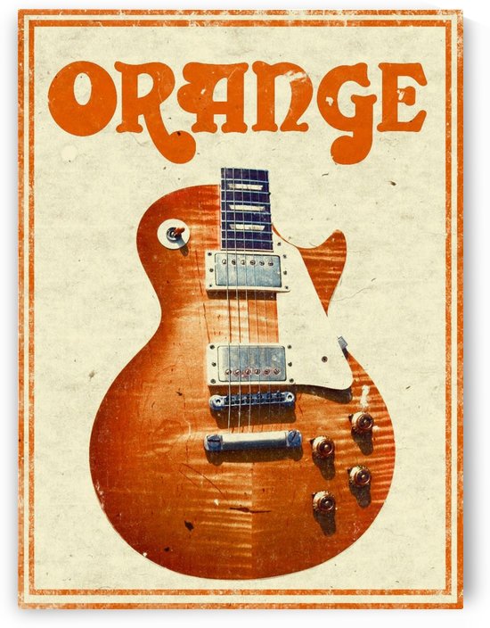 Orange vintage advertising poster by VINTAGE POSTER