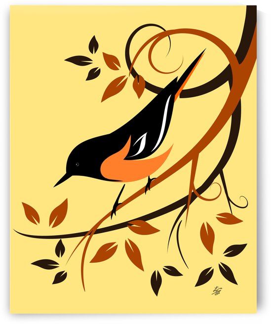 Baltimore Oriole Bird by Liz Cereby