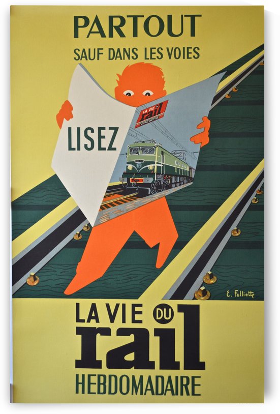La Vie du Rail vintage cover poster by VINTAGE POSTER
