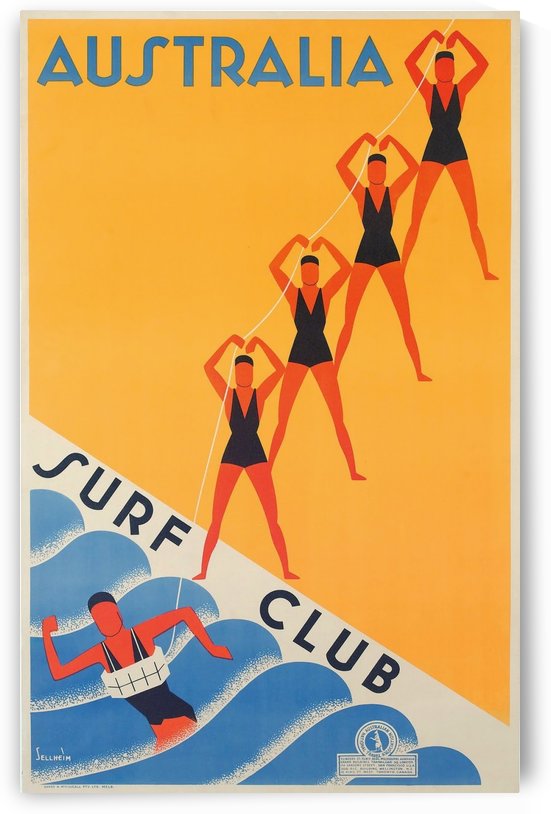 Australia Surf Club poster by VINTAGE POSTER