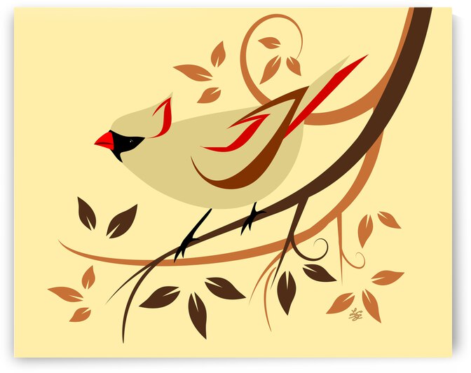 Female Northern Cardinal by Liz Cereby