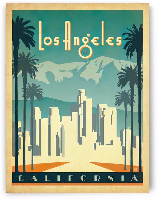 Los Angeles California travel poster by VINTAGE POSTER