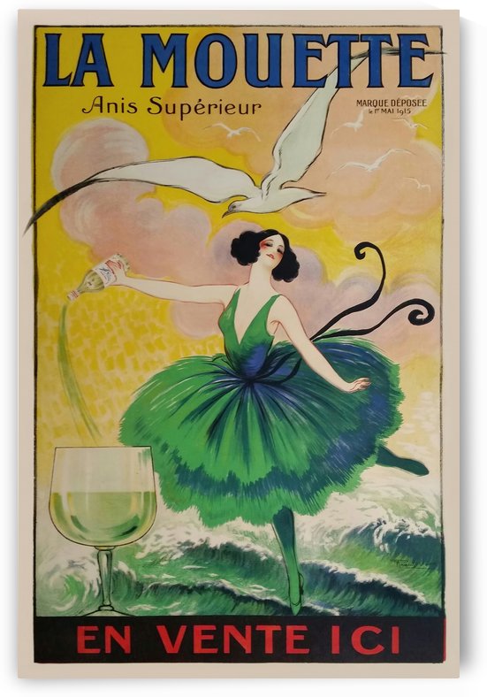 Original vintage poster La Mouette Anis Superieur by VINTAGE POSTER