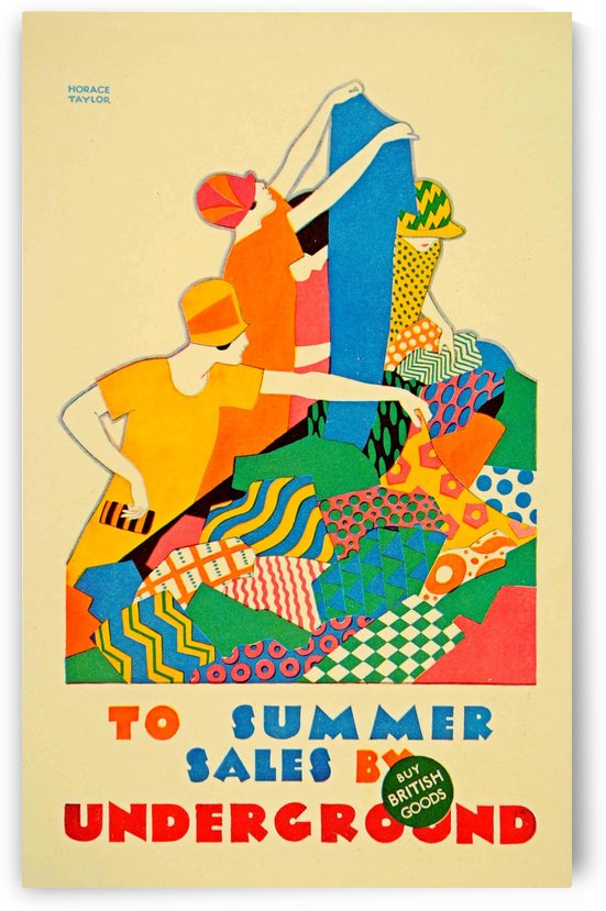 1926 Art Deco photo-lithograph mini poster for London Underground by VINTAGE POSTER