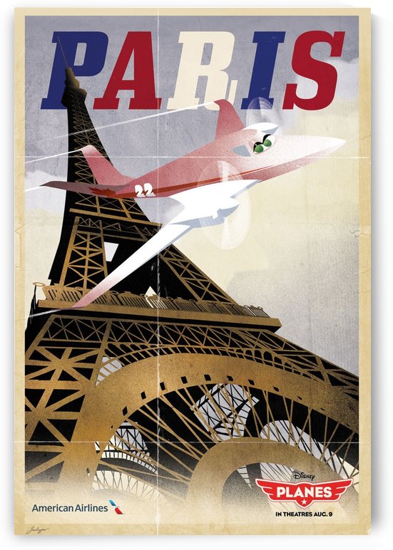 American Airlines Vintage Disney Planes poster by VINTAGE POSTER