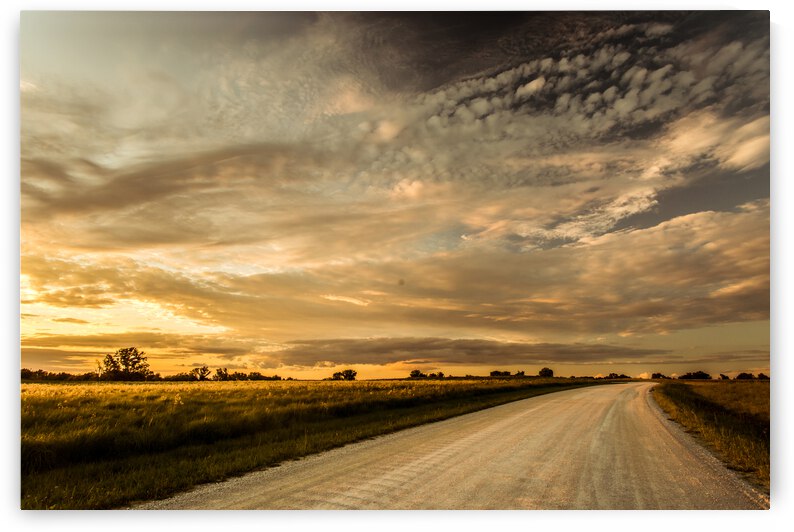 Nature Photography - Sunset Road - Quail Ridge Park MO by Steve Alejandro