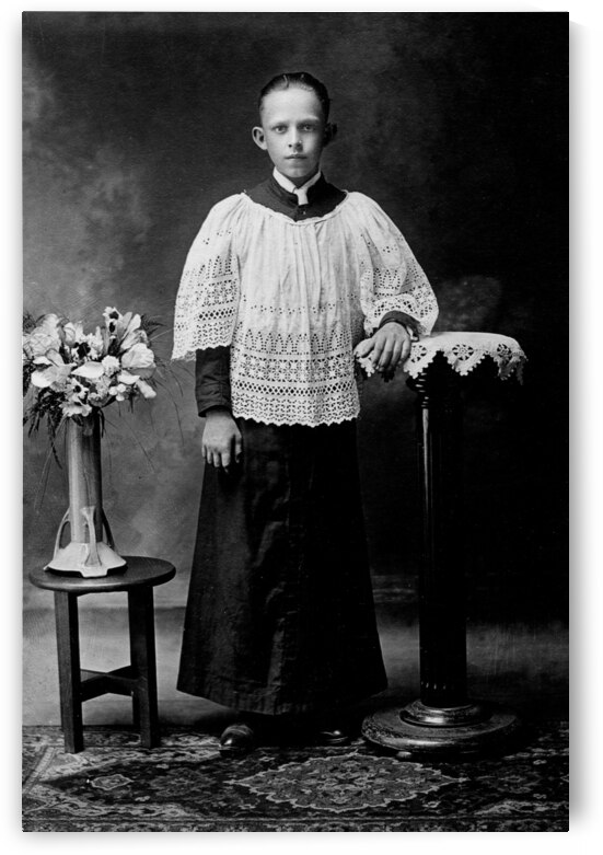 Found and Restored - Gothic Altar Boy - Found as a Antique Photo by Steve Alejandro