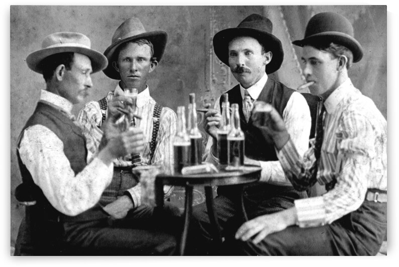 Found and Restored - My Dudes  - From an Antique Cabinet Card by Steve Alejandro