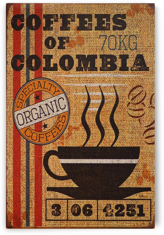 Colombian coffee vintage poster by VINTAGE POSTER