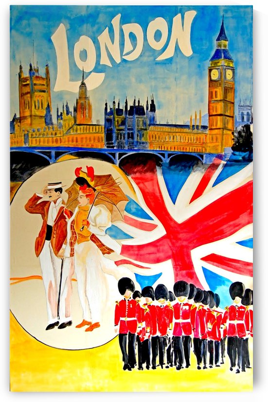 Vintage travel poster for London, England by VINTAGE POSTER
