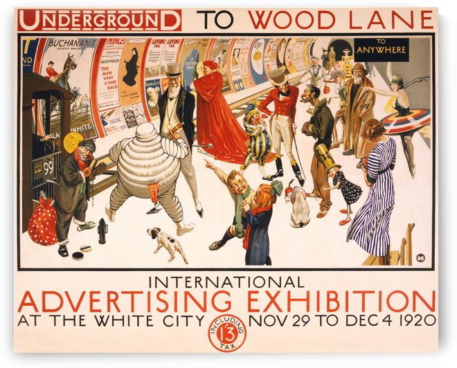 London Underground To Wood Lane poster by VINTAGE POSTER