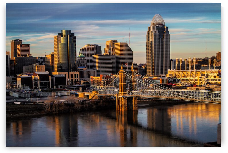 Cincinnati at dusk by Dave Dabour Photography