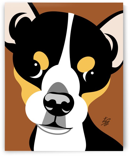 Tri-color Chihuahua by Liz Cereby