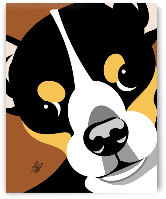 Black and Tan Chihuahua Portrait Illustration by Liz Cereby