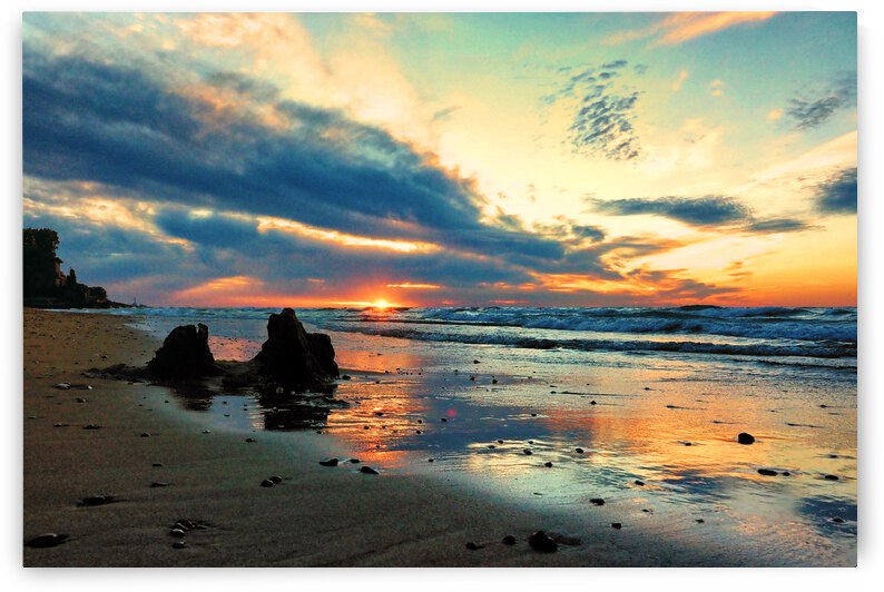 Lake Michigan Sunset at Grand Beach by Bill Swartwout Photography