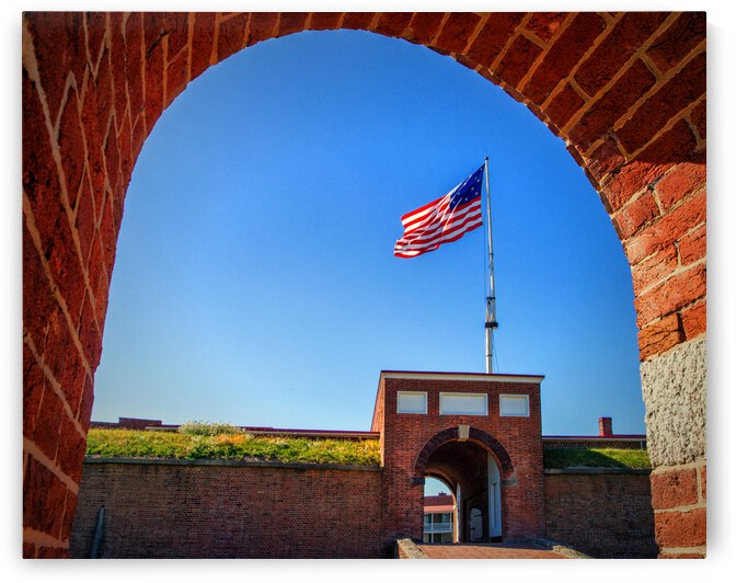 Fort McHenry Flag Framed by the Arch by Bill Swartwout Photography