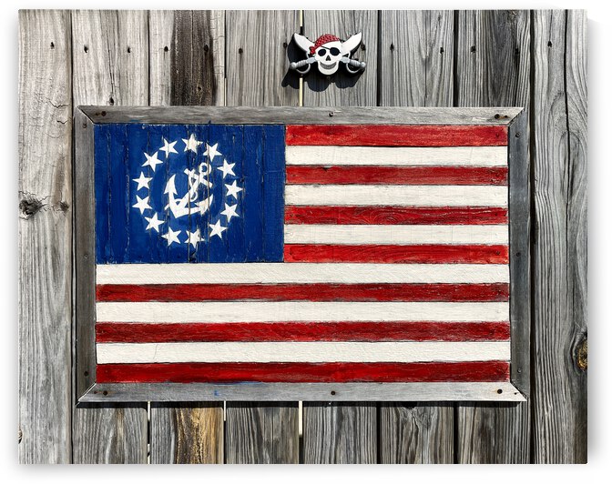 Ocean City Fence Flag w Pirate by Bill Swartwout Photography