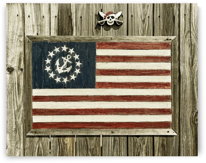 Ocean City Fence Flag w Pirate Goldtone by Bill Swartwout Photography