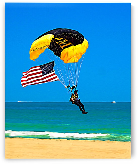 Patriotic Beach Landing Expressionism Abstract by Bill Swartwout Photography