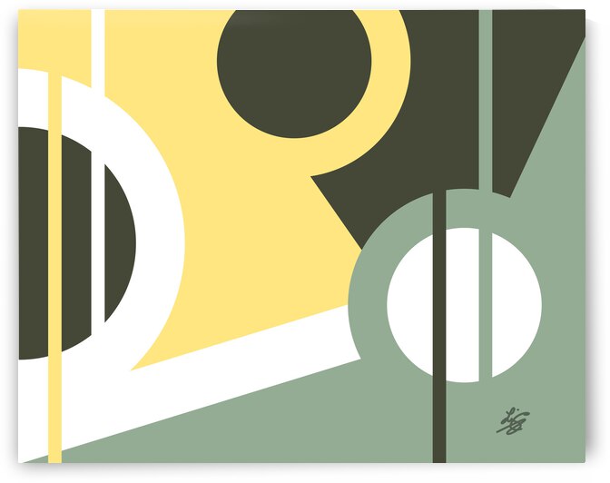 Geometric Circles and Lines Abstract by Liz Cereby