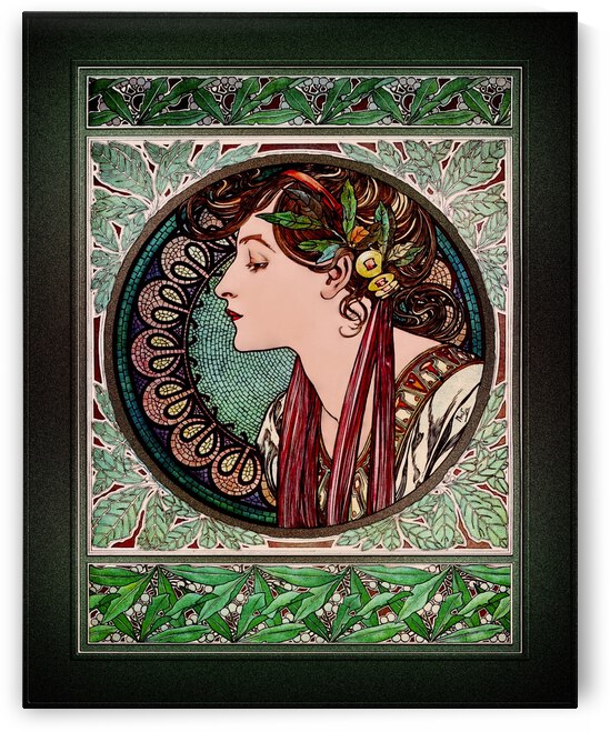 Laurel by Alphonse Mucha Vintage Art Xzendor7 Old Masters Reproductions by xzendor7