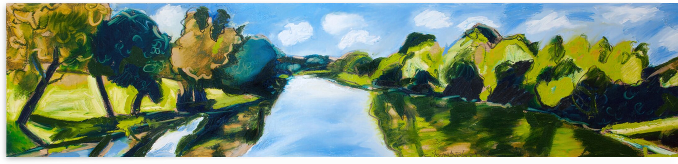 Tranquil Lake Panorama 20220114 by Caroline Youngblood