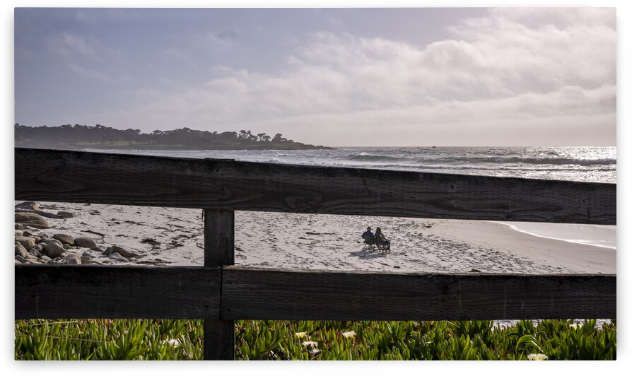 Framed Couple Seal Rock Overlook by Jean Dzhermakyan