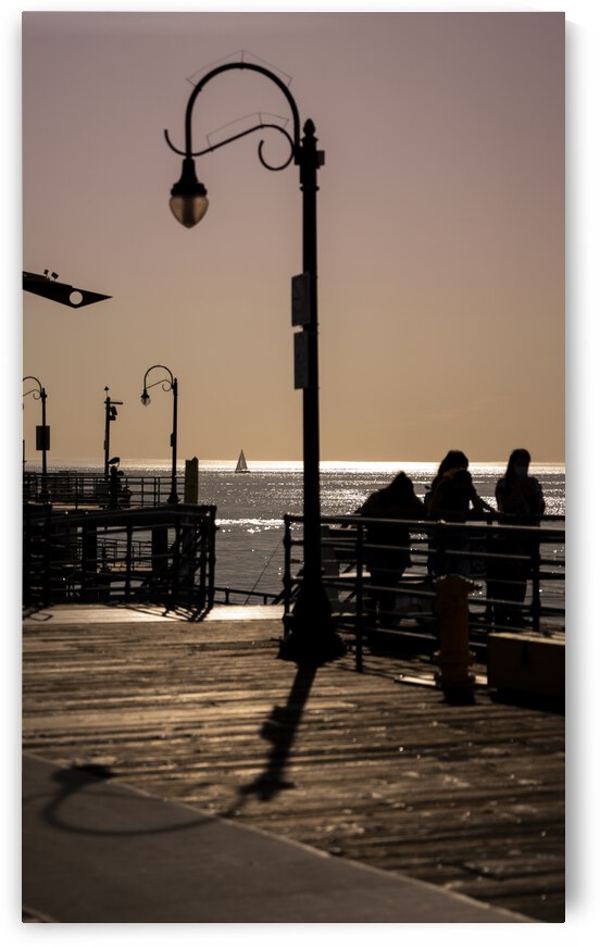 Santa Monica Pier at Sunset 1 by Jean Dzhermakyan