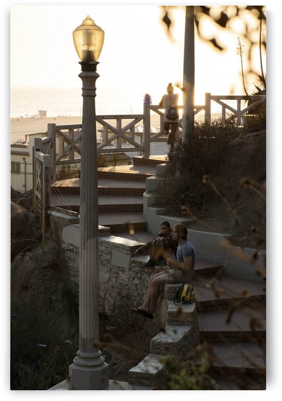 Sunset Stairway to Santa Monica by Jean Dzhermakyan
