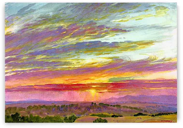 Sunset Moncloa Madrid Spain by George Owen Wynne Apperley