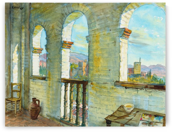 View from my studio Granada Spain by George Owen Wynne Apperley