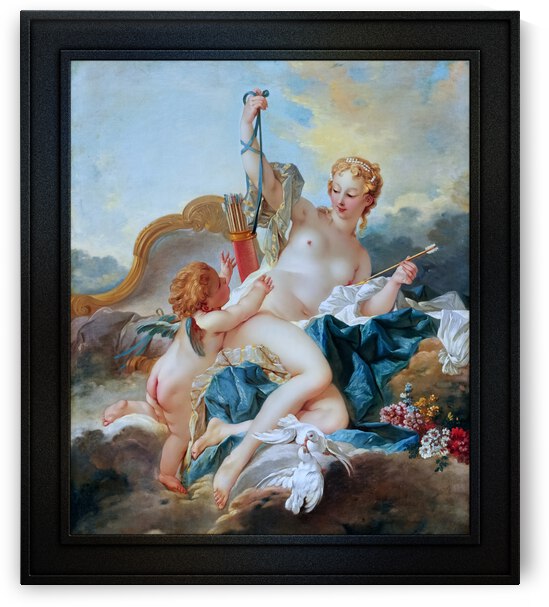 Venus desarmant Cupidon From The Workshop of Francois Boucher Remastered Xzendor7 Classical Fine Art Old Masters Reproductions by xzendor7