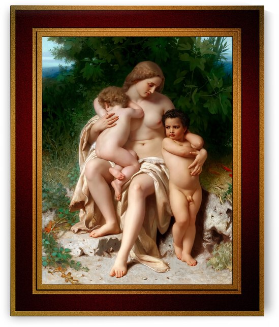 La Premiere Discorde c1861 by William-Adolphe Bouguereau Remastered Xzendor7 Classical Fine Art Old Masters Reproductions by xzendor7