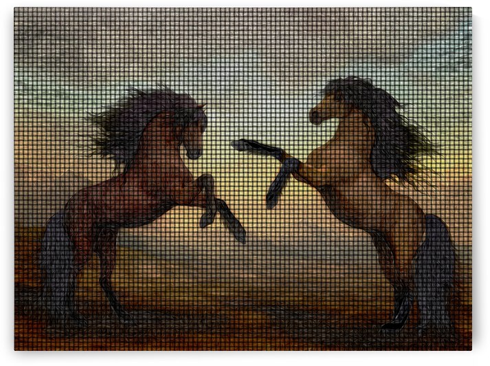 Sketch Of Prancing Stallion Or Hors by artcenter