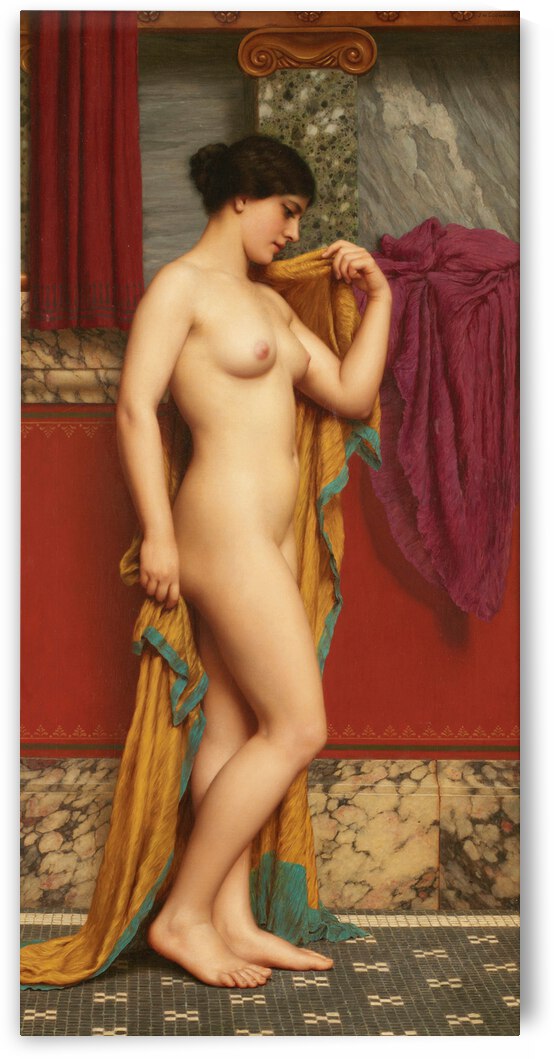 John William Godward 1913 In The Tepidarium by TOPARTGALLERY