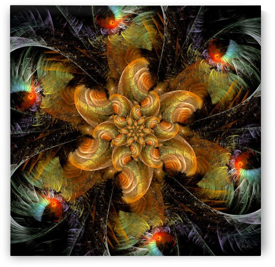 Entwined Corolla of a Fractal Flower  by Jodi DiLiberto 