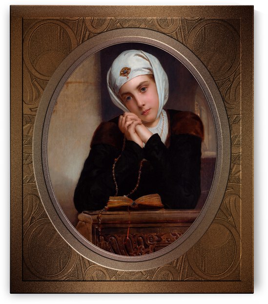 Lost in Thought by Henry Guillaume Schlesinger Remastered Xzendor7 Classical Fine Art Old Masters Reproductions by xzendor7